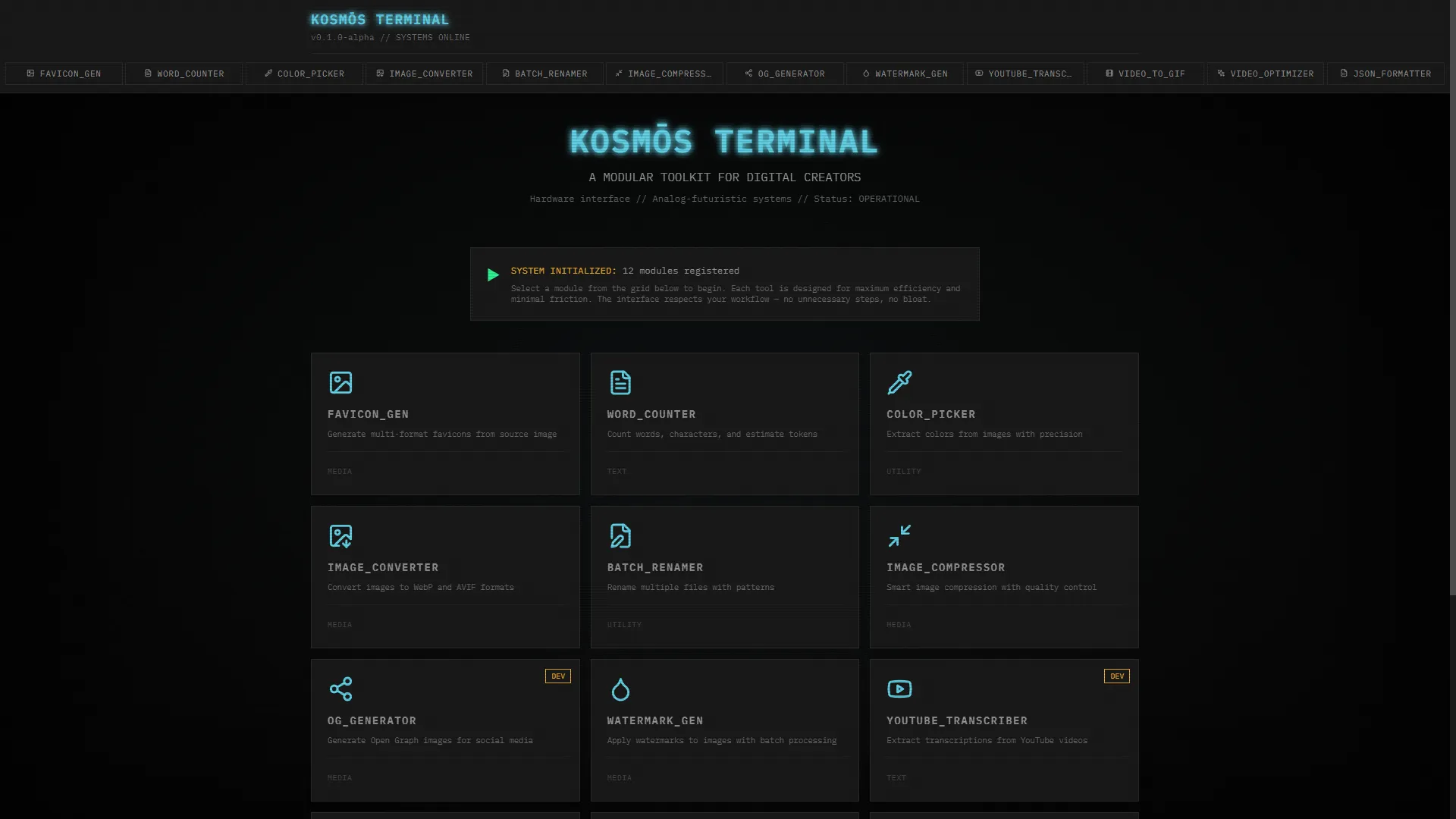 KOSMŌS TERMINAL
